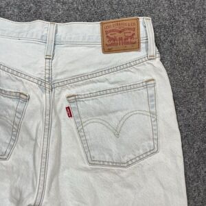 Levi's 501 Shorts Womens 26 Jorts Light High Rise Distressed Raw Hem Button Fly